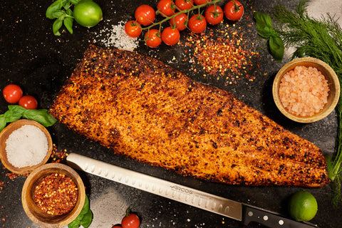 Chili Pepper Marinated Light-Smoked Atlantic Salmon Fillet (1.1-1.4kg)
