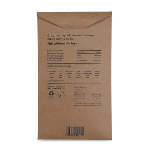 Light Smoked Atlantic Salmon Fillet, Back packaging
