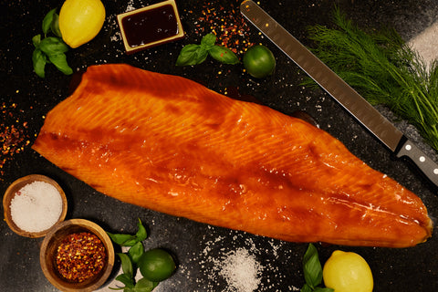 Miso Marinated Light-Smoked Atlantic Salmon Fillet (1.1-1.4kg)