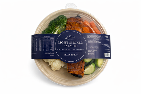 Ready to Eat - Light Smoked Salmon Tomato Portion with Vegetable Bowl - 300g