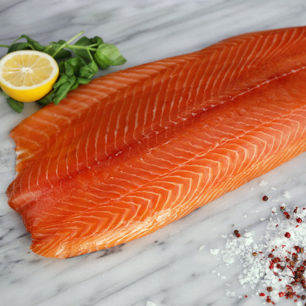 Whole Smoked Norwegian Salmon Fillet - Skin On 1-1.2kg