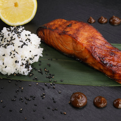 Miso Marinated Light-Smoked Atlantic Salmon Portion (Bake or Grill)